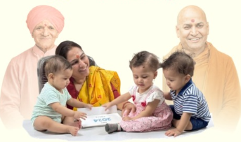 Happy mothers and children at Siddhagiri Janani